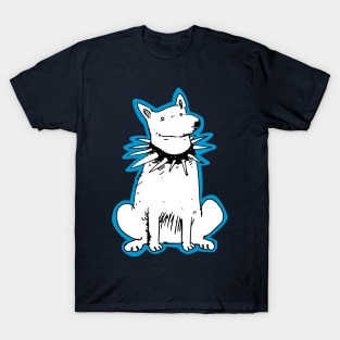 white watchdog cartoon style illustration T-Shirt